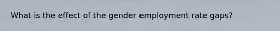 What is the effect of the gender employment rate gaps?