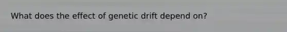 What does the effect of genetic drift depend on?