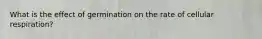 What is the effect of germination on the rate of cellular respiration?