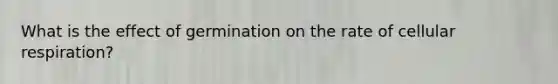 What is the effect of germination on the rate of cellular respiration?