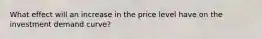 What effect will an increase in the price level have on the investment demand curve?