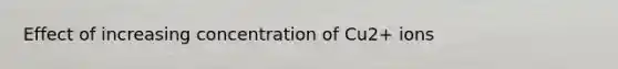 Effect of increasing concentration of Cu2+ ions