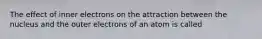 The effect of inner electrons on the attraction between the nucleus and the outer electrons of an atom is called