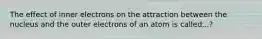 The effect of inner electrons on the attraction between the nucleus and the outer electrons of an atom is called...?