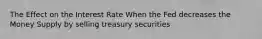 The Effect on the Interest Rate When the Fed decreases the Money Supply by selling treasury securities