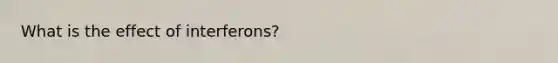 What is the effect of interferons?