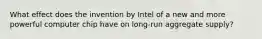 What effect does the invention by Intel of a new and more powerful computer chip have on long-run aggregate supply?