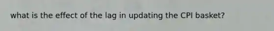 what is the effect of the lag in updating the CPI basket?