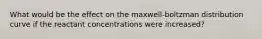 What would be the effect on the maxwell-boltzman distribution curve if the reactant concentrations were increased?