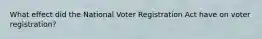 What effect did the National Voter Registration Act have on voter registration?