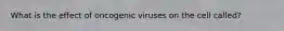 What is the effect of oncogenic viruses on the cell called?