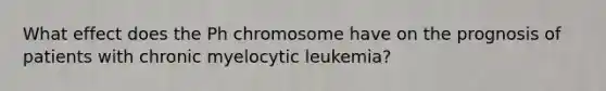 What effect does the Ph chromosome have on the prognosis of patients with chronic myelocytic leukemia?