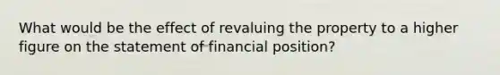 What would be the effect of revaluing the property to a higher figure on the statement of financial position?