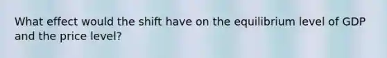What effect would the shift have on the equilibrium level of GDP and the price level?