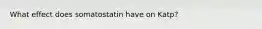What effect does somatostatin have on Katp?