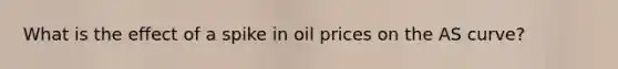 What is the effect of a spike in oil prices on the AS curve?