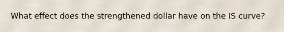 What effect does the strengthened dollar have on the IS​ curve?