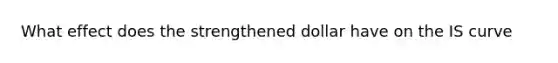 What effect does the strengthened dollar have on the IS curve