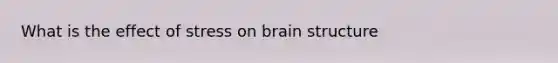 What is the effect of stress on brain structure