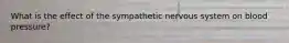 What is the effect of the sympathetic nervous system on blood pressure?