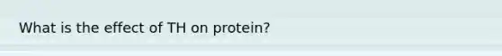 What is the effect of TH on protein?