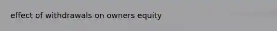 effect of withdrawals on owners equity