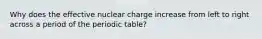 Why does the effective nuclear charge increase from left to right across a period of the periodic table?