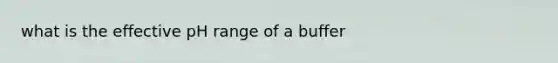 what is the effective pH range of a buffer