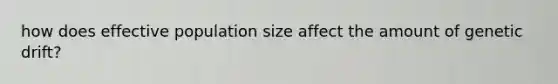 how does effective population size affect the amount of genetic drift?
