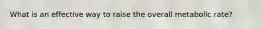 What is an effective way to raise the overall metabolic rate?