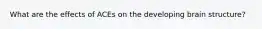 What are the effects of ACEs on the developing brain structure?