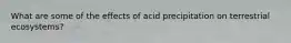 What are some of the effects of acid precipitation on terrestrial ecosystems?