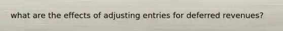 what are the effects of adjusting entries for deferred revenues?