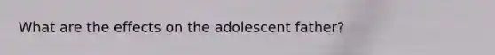 What are the effects on the adolescent father?