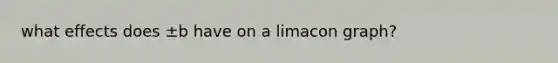 what effects does ±b have on a limacon graph?