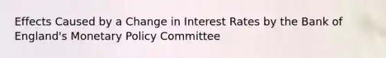 Effects Caused by a Change in Interest Rates by the Bank of England's Monetary Policy Committee