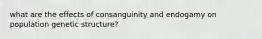 what are the effects of consanguinity and endogamy on population genetic structure?