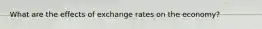 What are the effects of exchange rates on the economy?