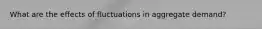 What are the effects of fluctuations in aggregate demand?