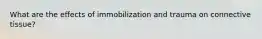 What are the effects of immobilization and trauma on connective tissue?