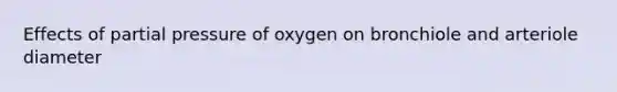 Effects of partial pressure of oxygen on bronchiole and arteriole diameter