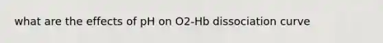 what are the effects of pH on O2-Hb dissociation curve