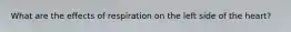 What are the effects of respiration on the left side of the heart?