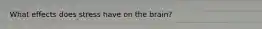 What effects does stress have on the brain?