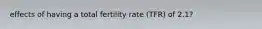 effects of having a total fertility rate (TFR) of 2.1?