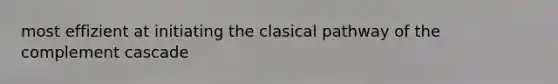 most effizient at initiating the clasical pathway of the complement cascade