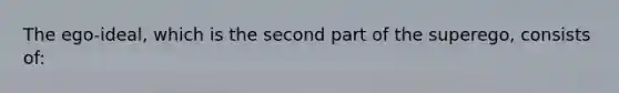 The ego-ideal, which is the second part of the superego, consists of: