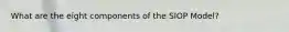 What are the eight components of the SIOP Model?