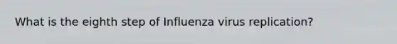 What is the eighth step of Influenza virus replication?