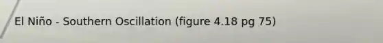 El Niño - Southern Oscillation (figure 4.18 pg 75)